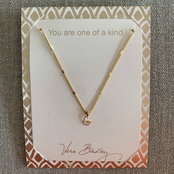 Vera Bradley G Initial Necklace 